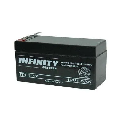 12 Volt - 1.3Ah Rechargeable SLA Battery (BT-12V1.3)
