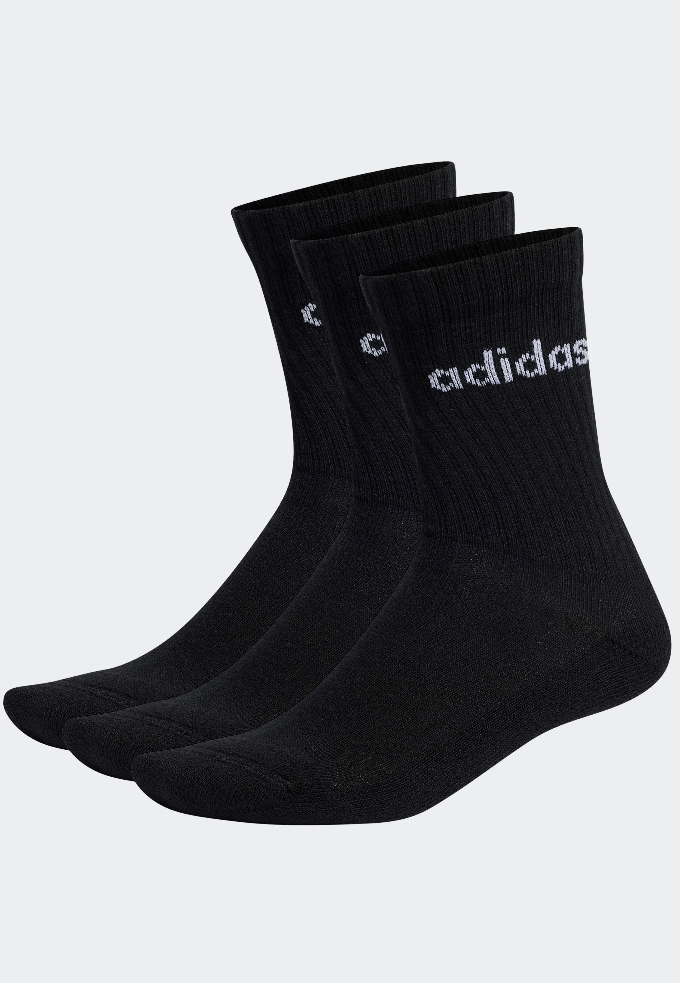 Adidas - C Lin Crew Pack Of 3 Black/White - Socks