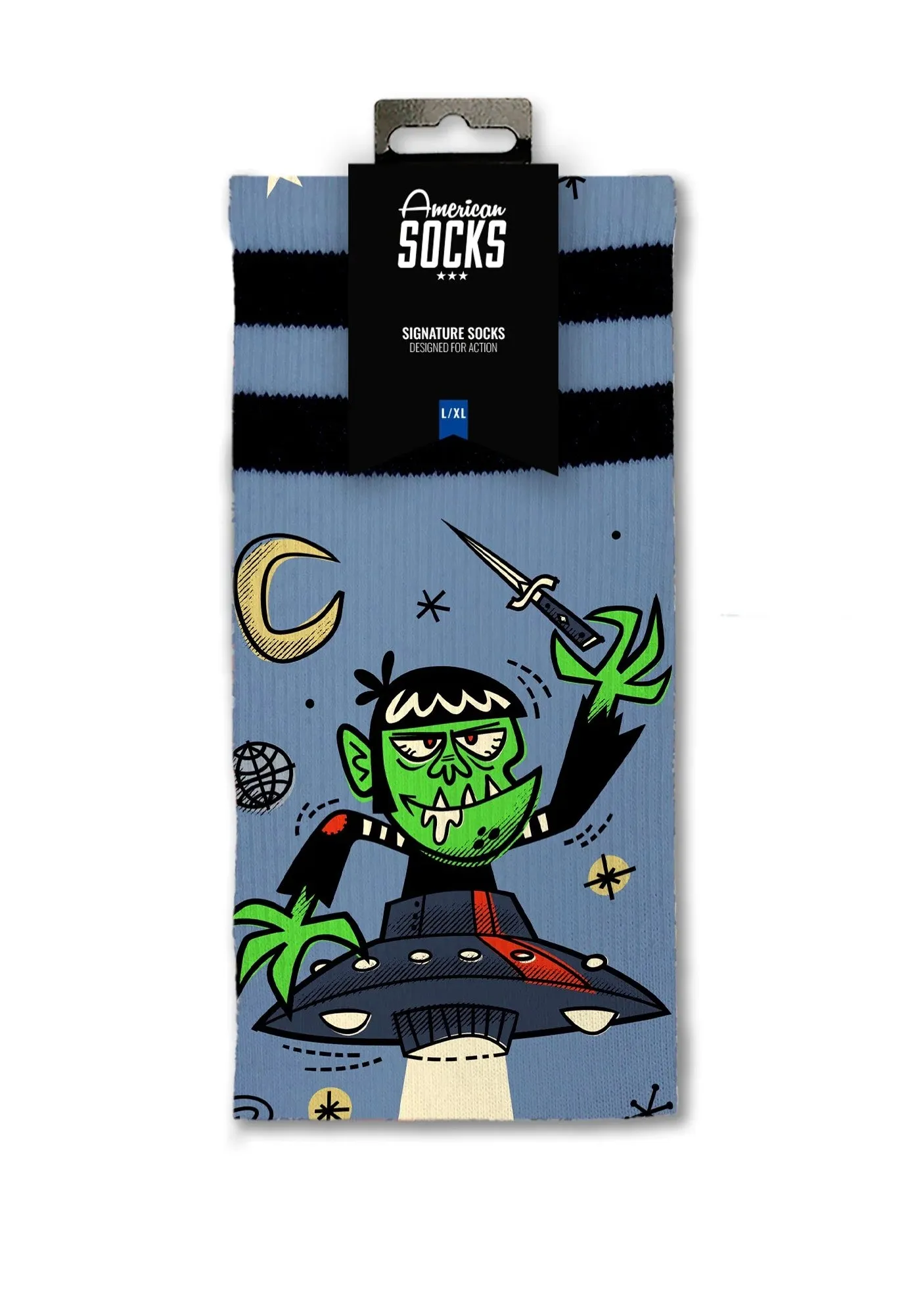 American Socks - Alien Snatch Mid High Blue - Socks