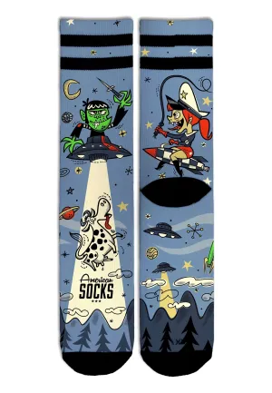 American Socks - Alien Snatch Mid High Blue - Socks