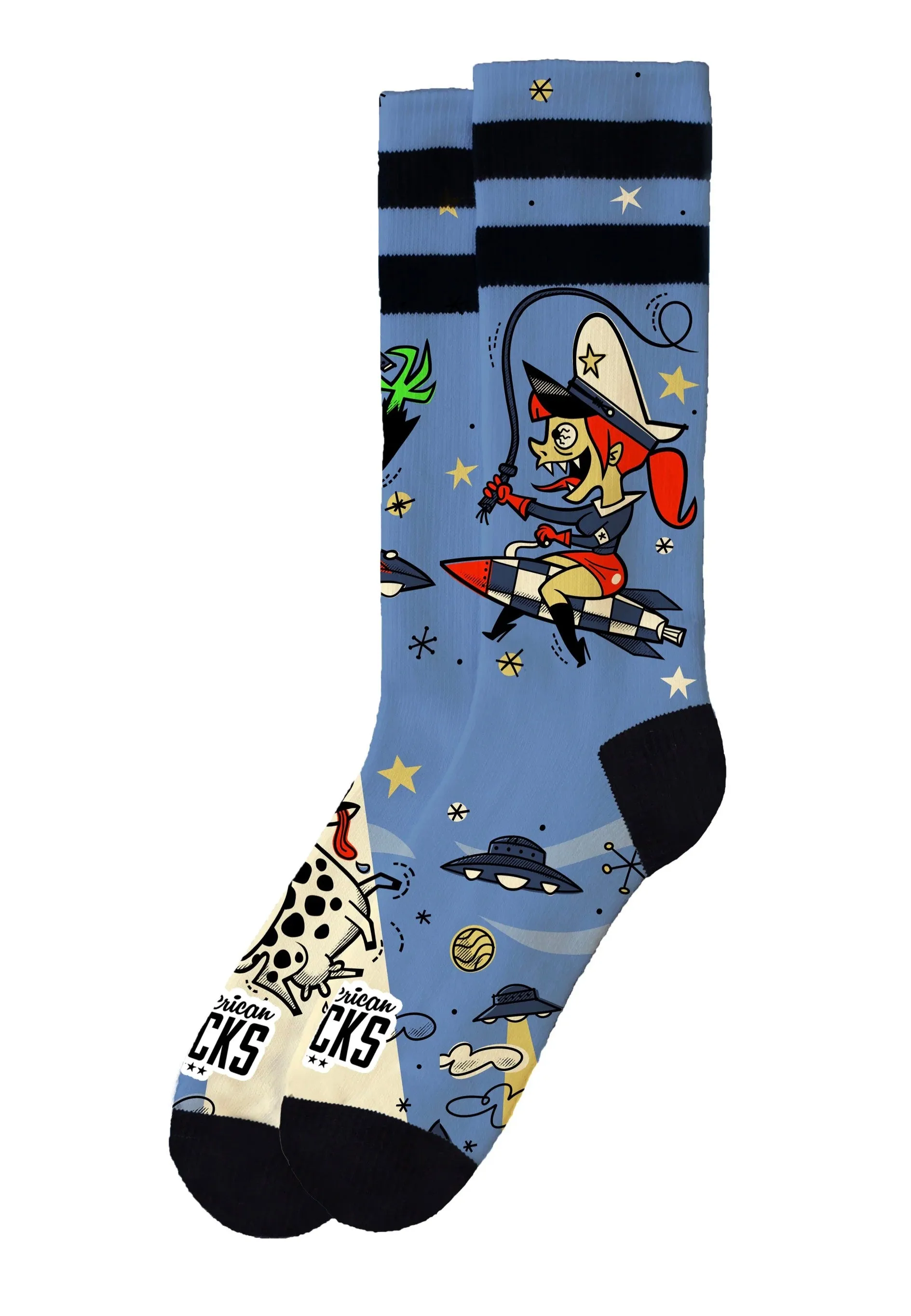 American Socks - Alien Snatch Mid High Blue - Socks