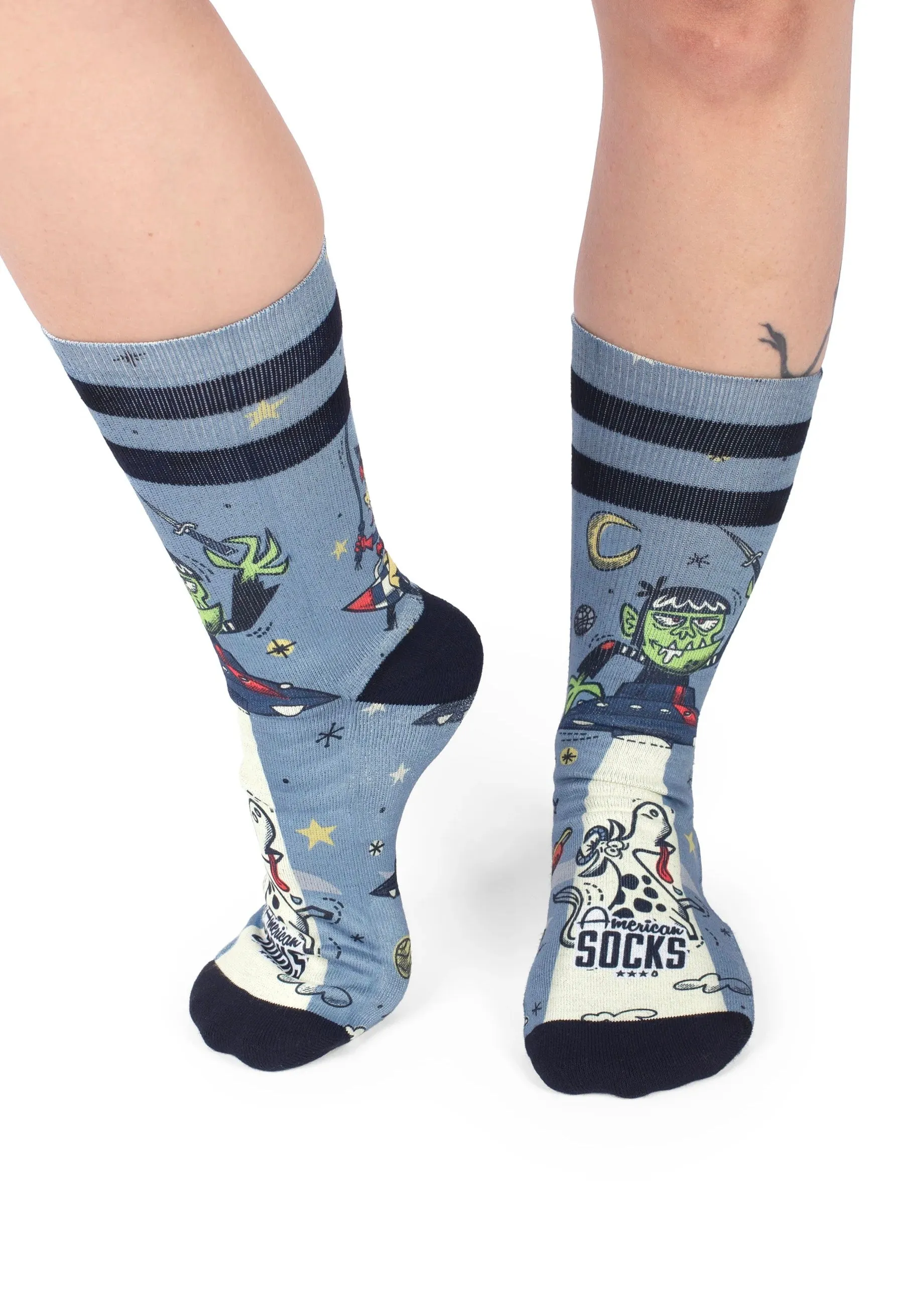 American Socks - Alien Snatch Mid High Blue - Socks