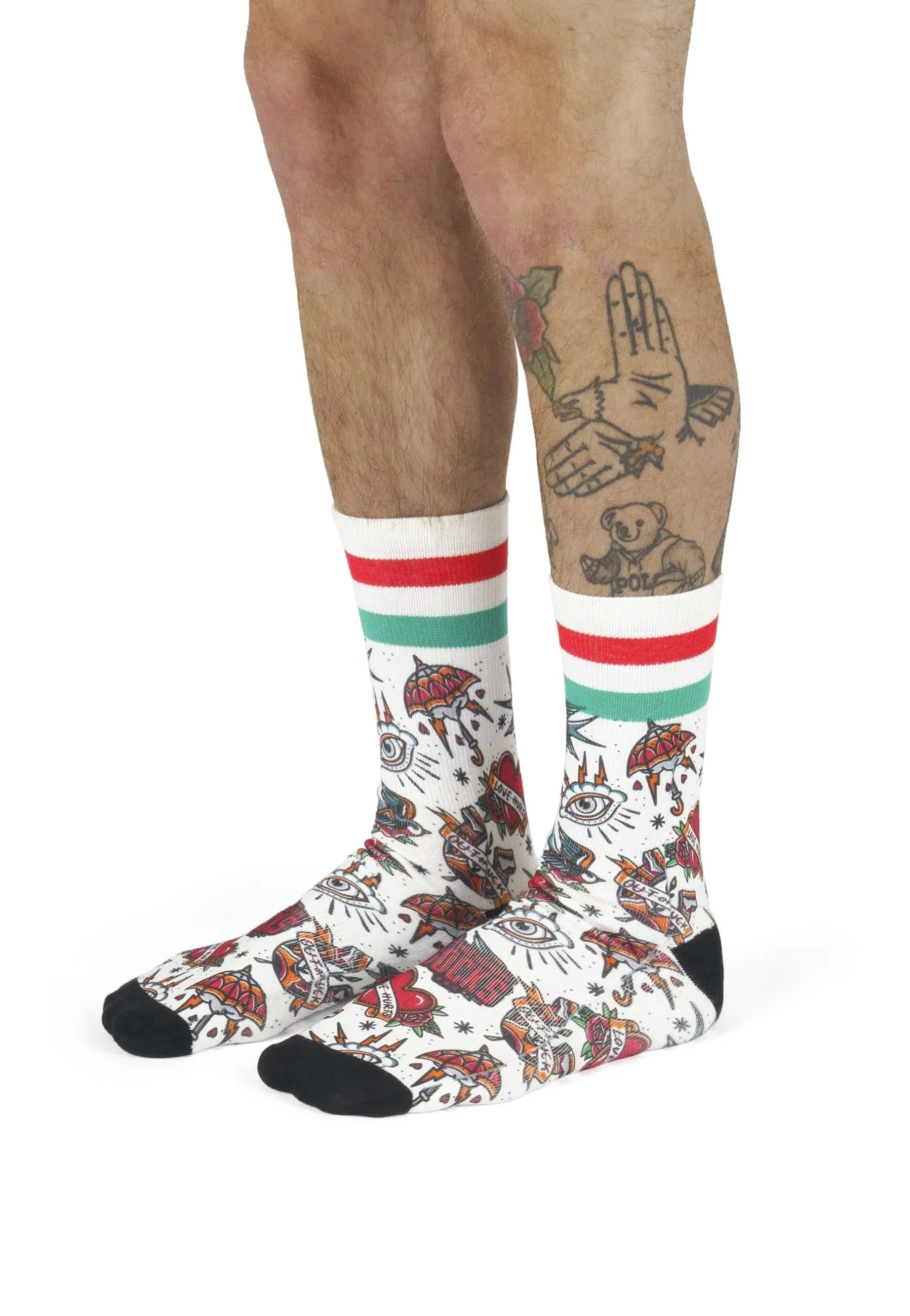 American Socks - Love Hurts Mid High White - Socks