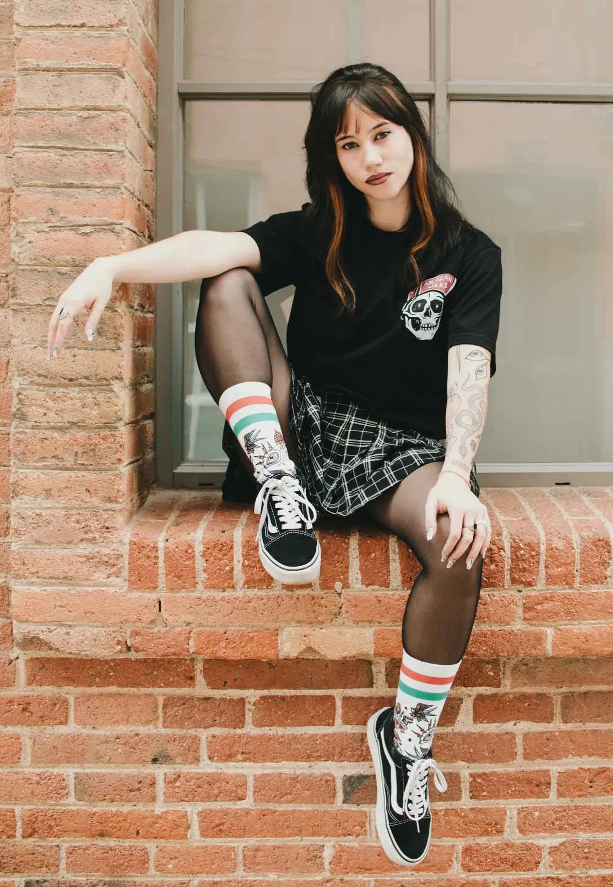 American Socks - Love Hurts Mid High White - Socks