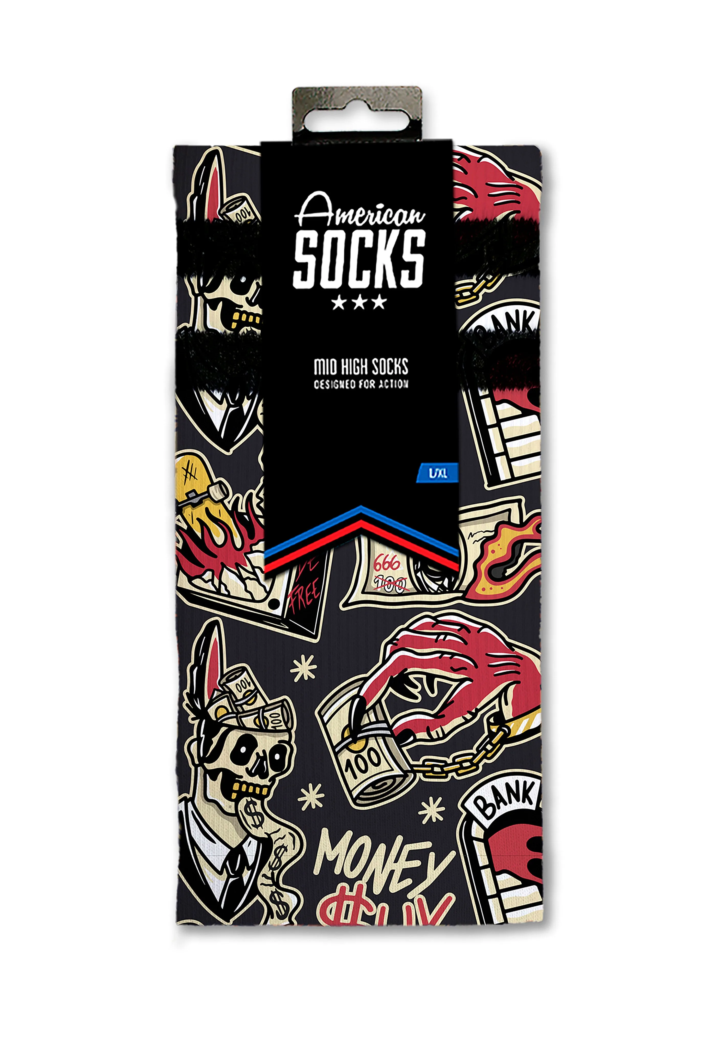 American Socks - Money Sucks Mid High - Socks