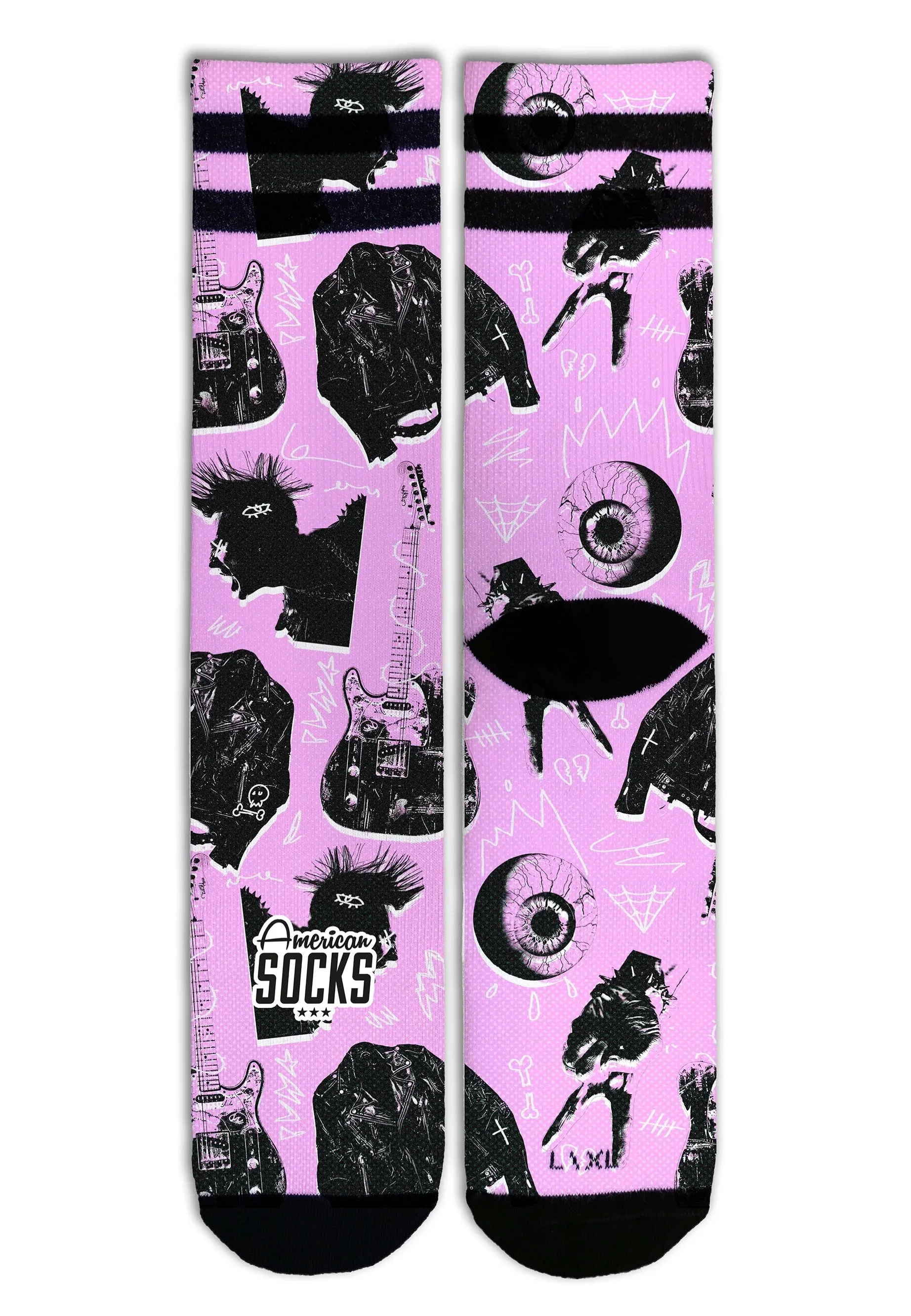 American Socks - Street Riot Mid High Pink - Socks