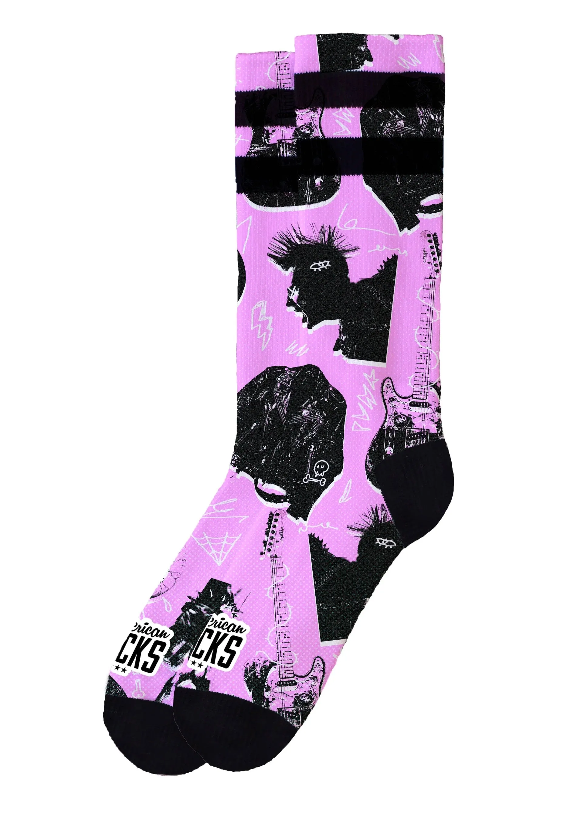 American Socks - Street Riot Mid High Pink - Socks