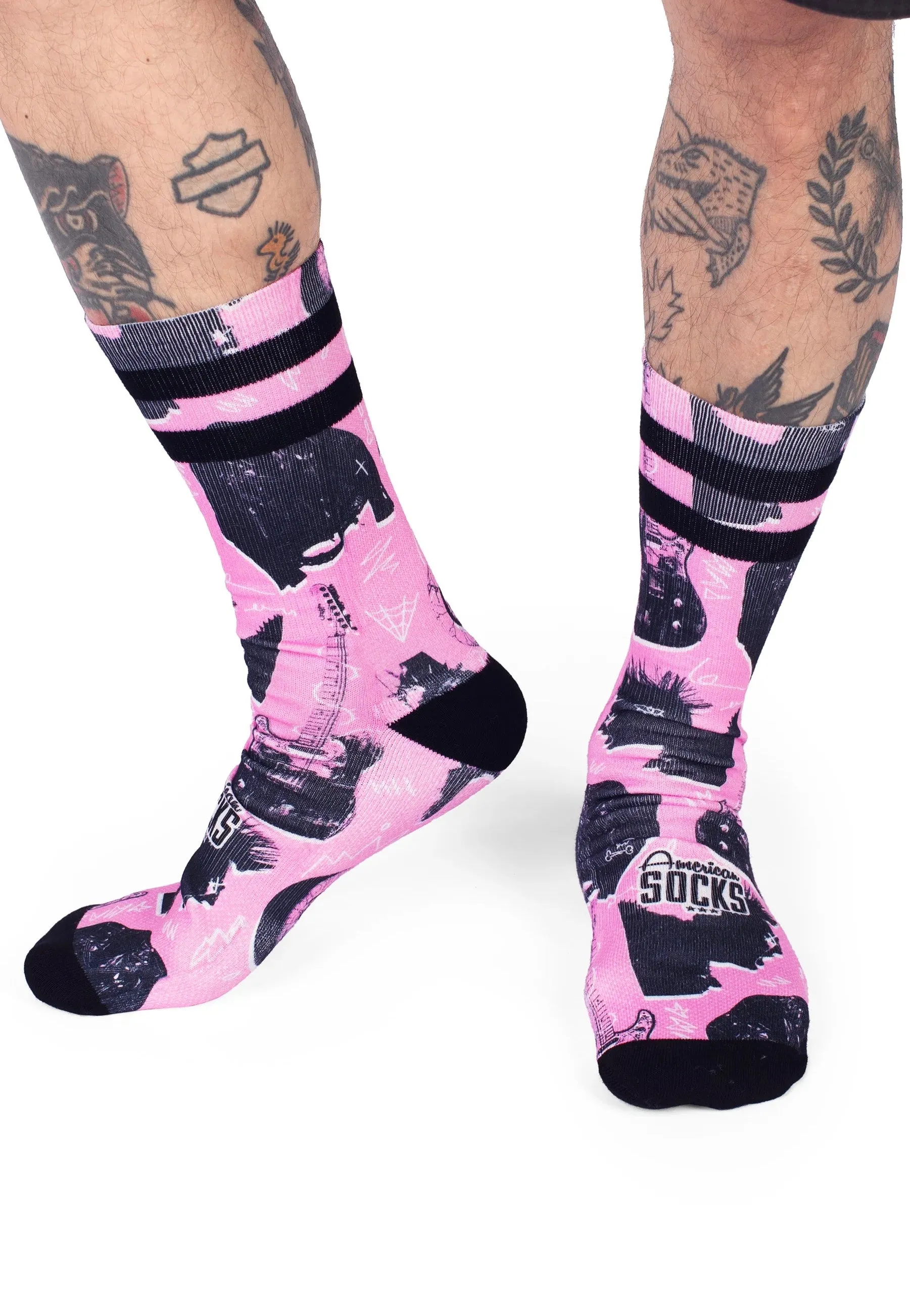 American Socks - Street Riot Mid High Pink - Socks