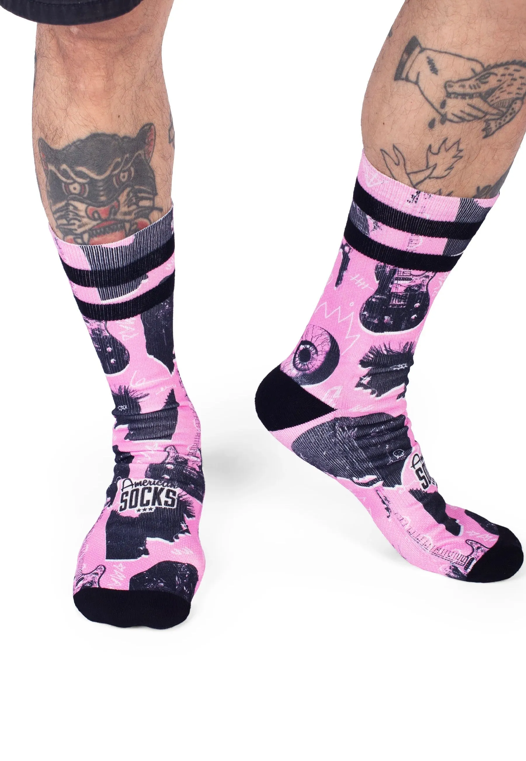 American Socks - Street Riot Mid High Pink - Socks