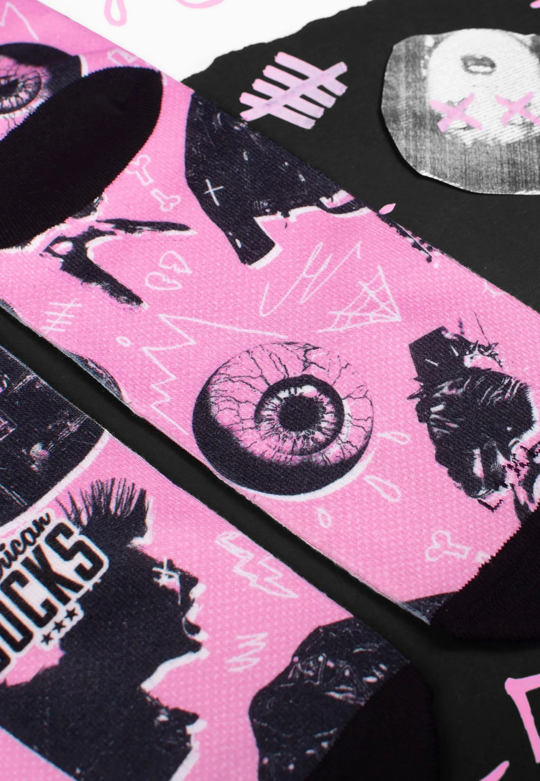 American Socks - Street Riot Mid High Pink - Socks