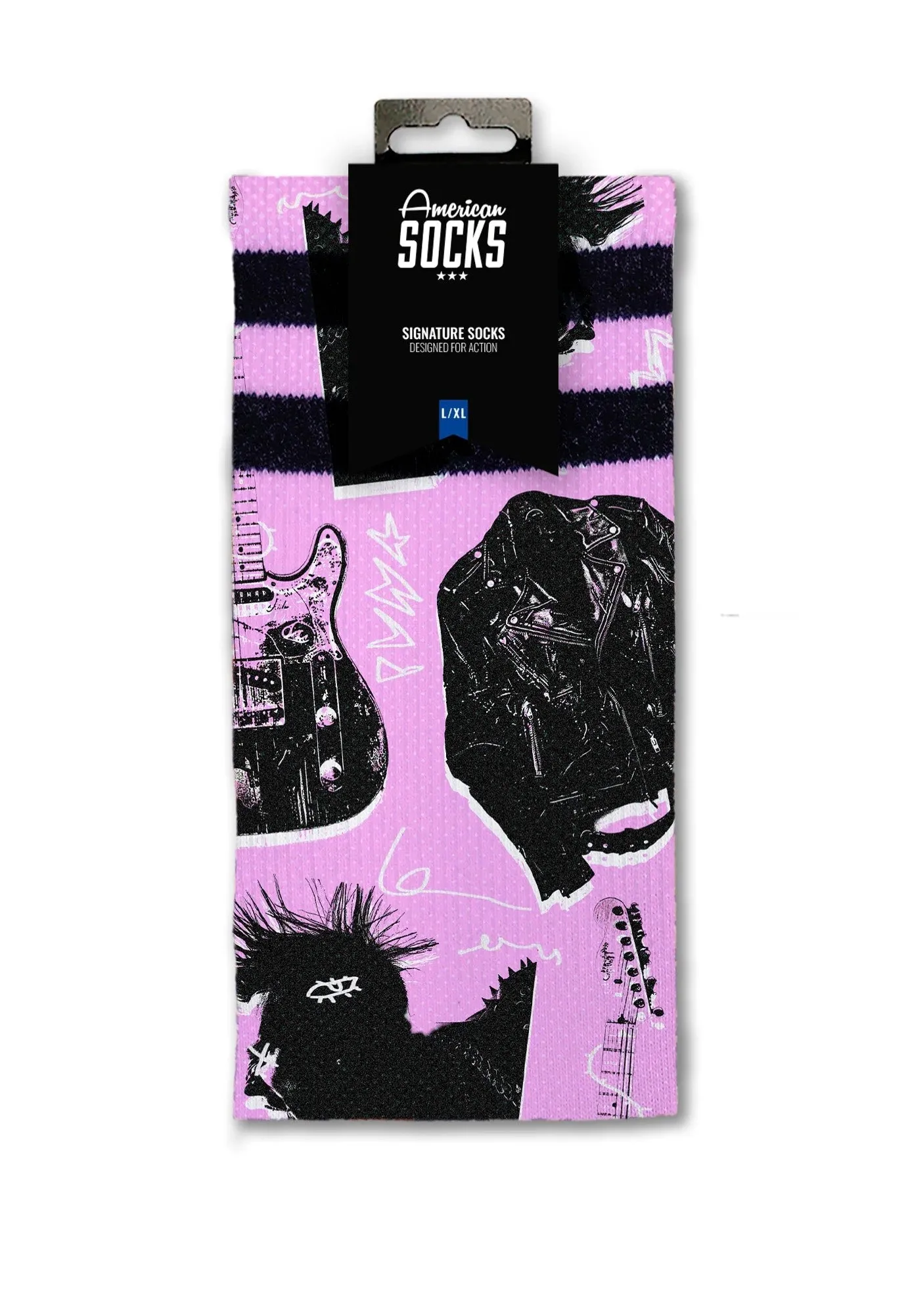 American Socks - Street Riot Mid High Pink - Socks