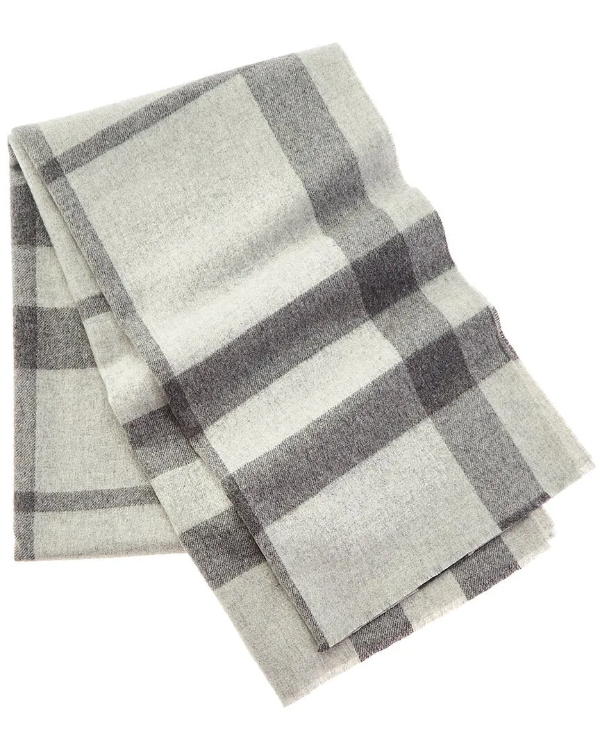 Amicale Cashmere Exploded Plaid Cashmere Scarf