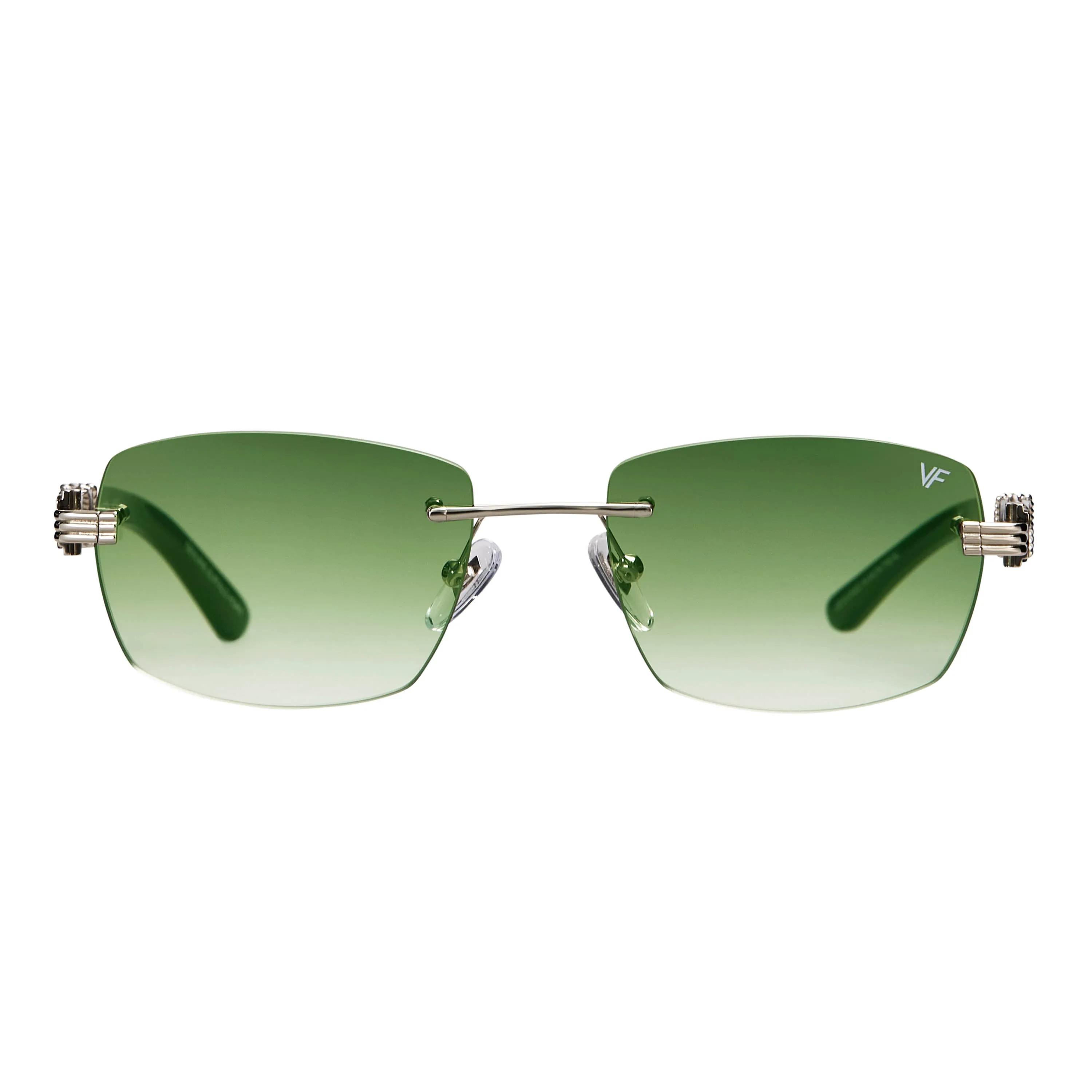 Bal Harbour Buffs Rimless Black Buffalo Horn 24KT White Gold