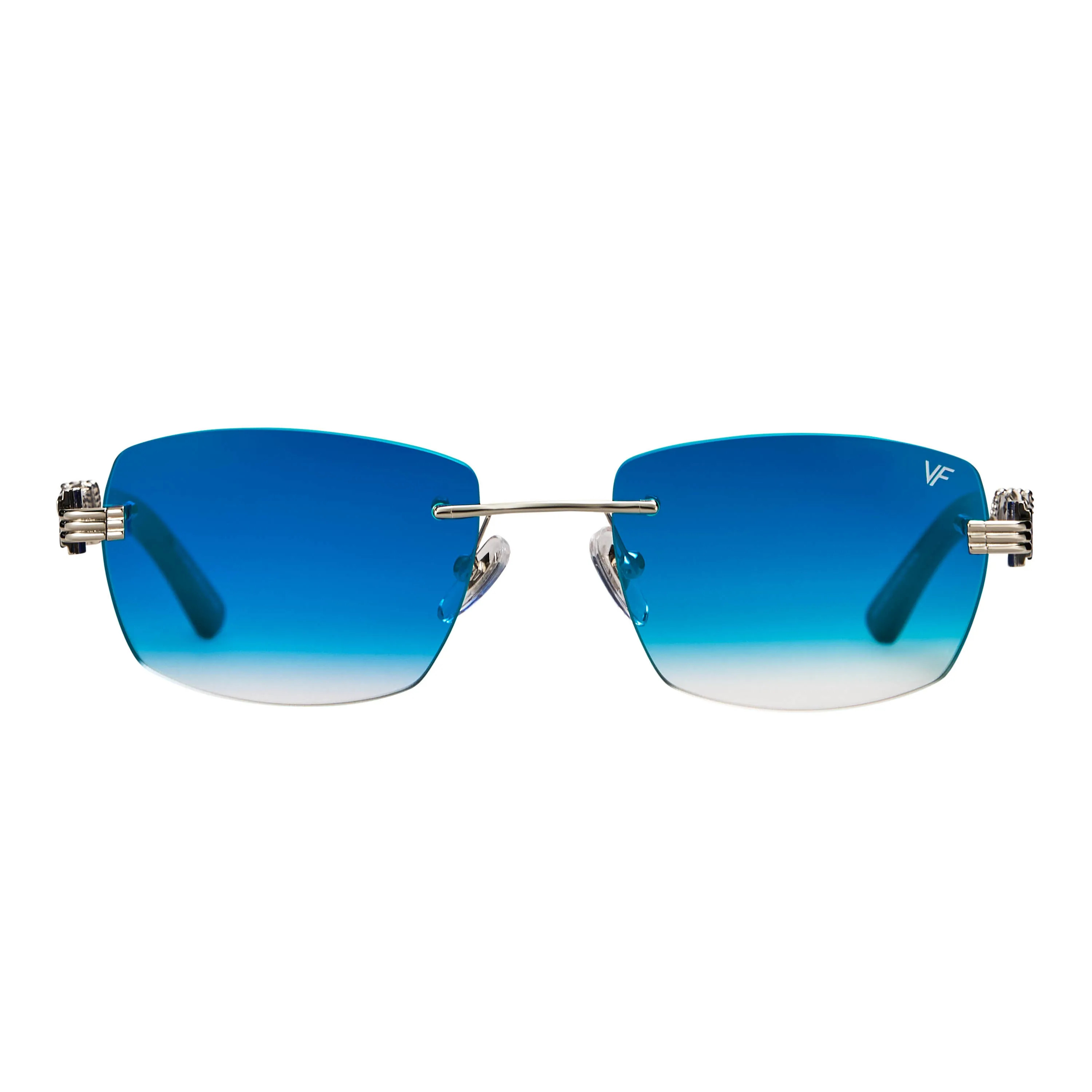 Bal Harbour Buffs Rimless Black Buffalo Horn 24KT White Gold