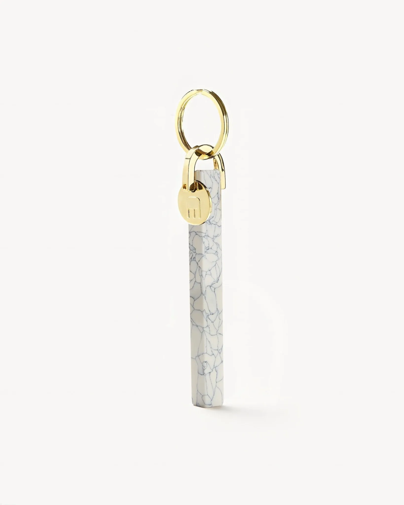 Bar Keychain in Marble - Gold