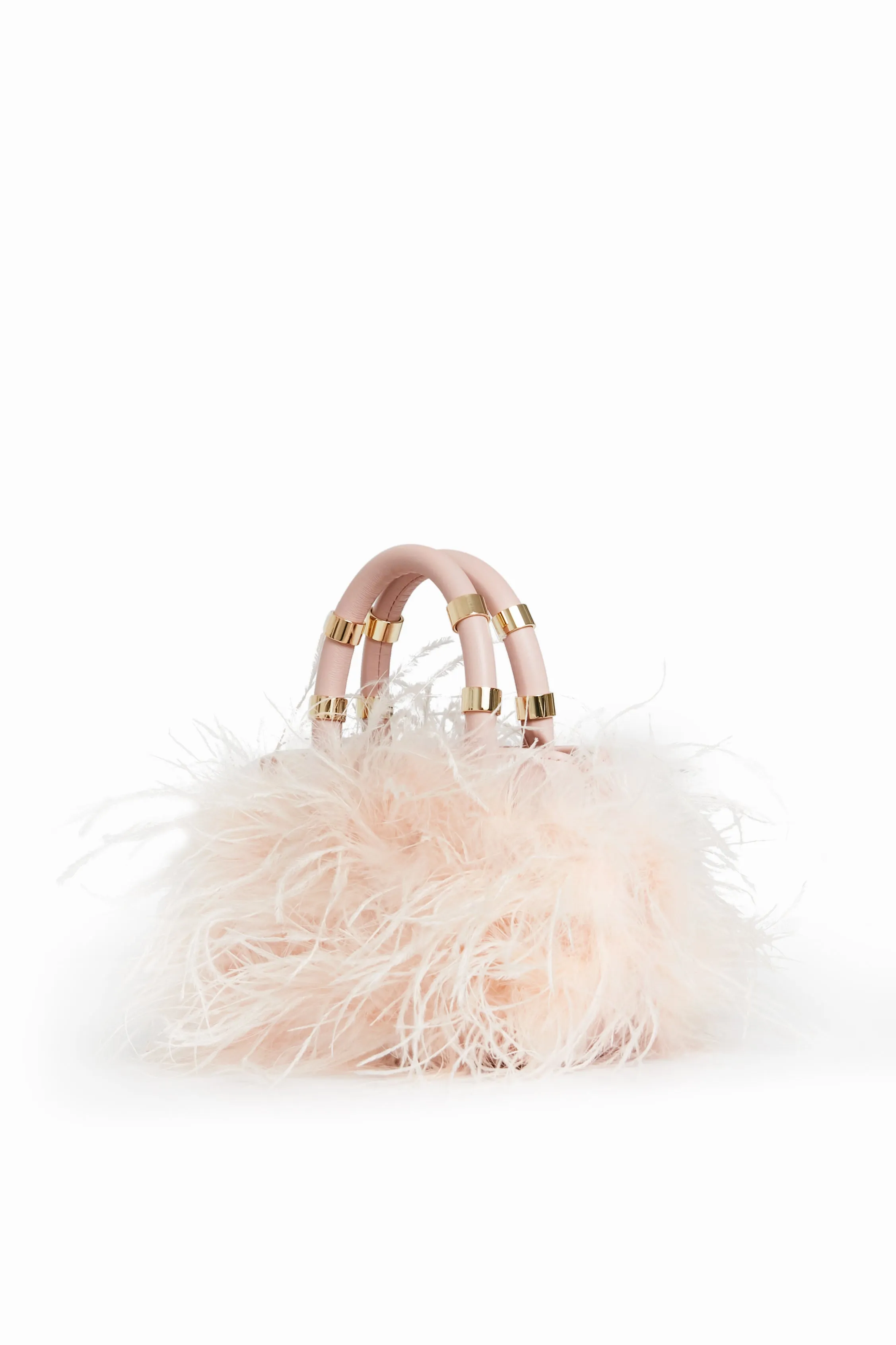 Blush Emily Feather Bag
