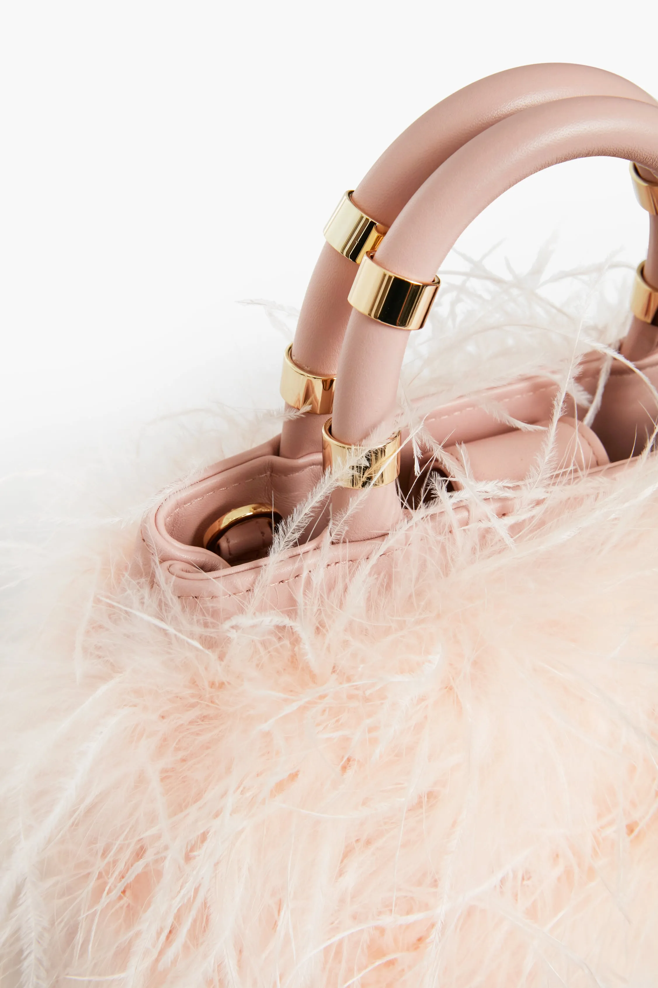 Blush Emily Feather Bag