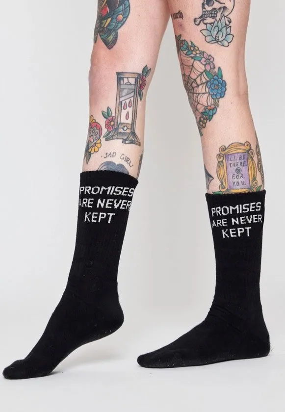 Broken Promises - The Motto Black - Socks
