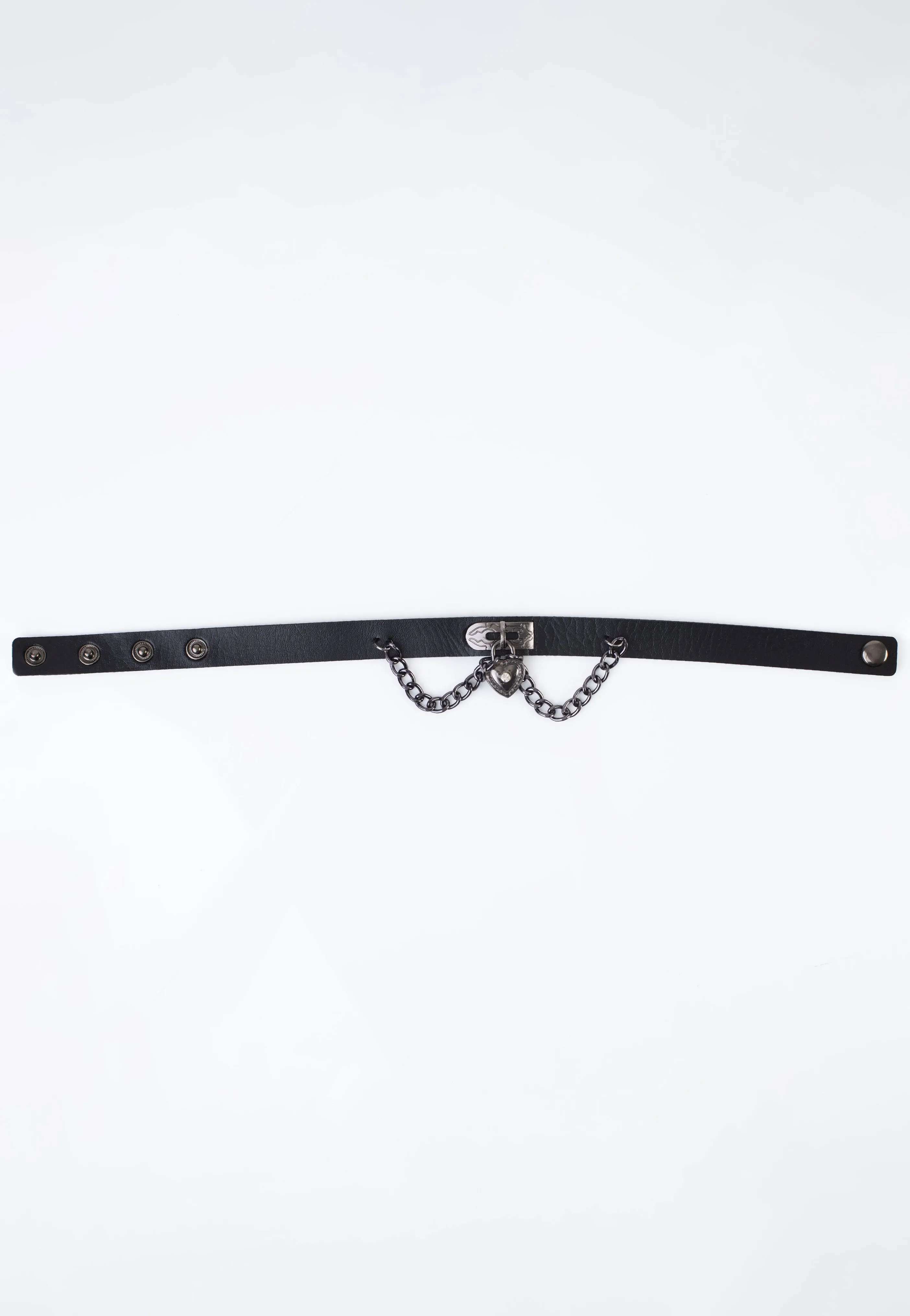 Bullet69 - Heart Lock Neckband Black - Choker
