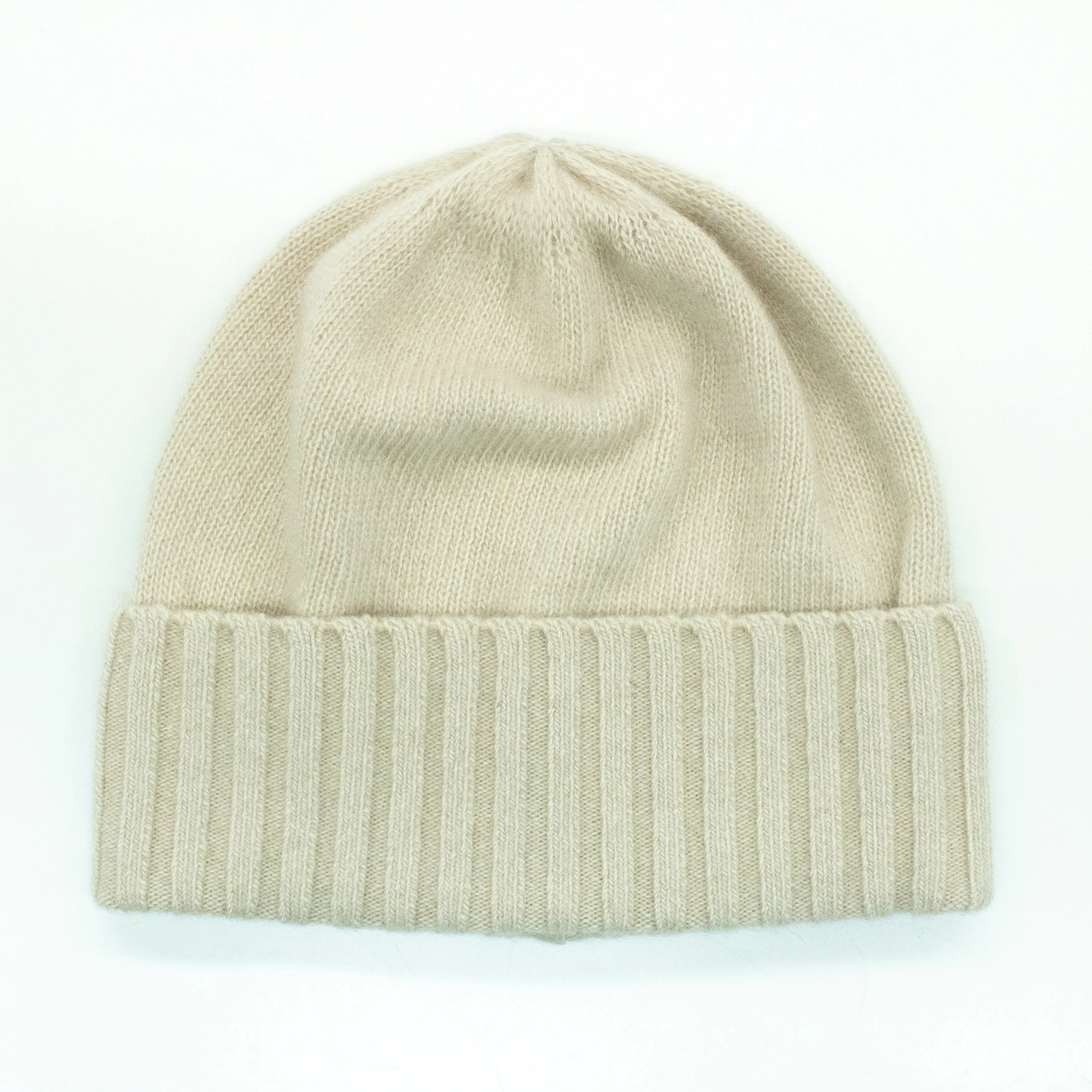 CASHMERE BEANIE WITH FOLDED CUFF