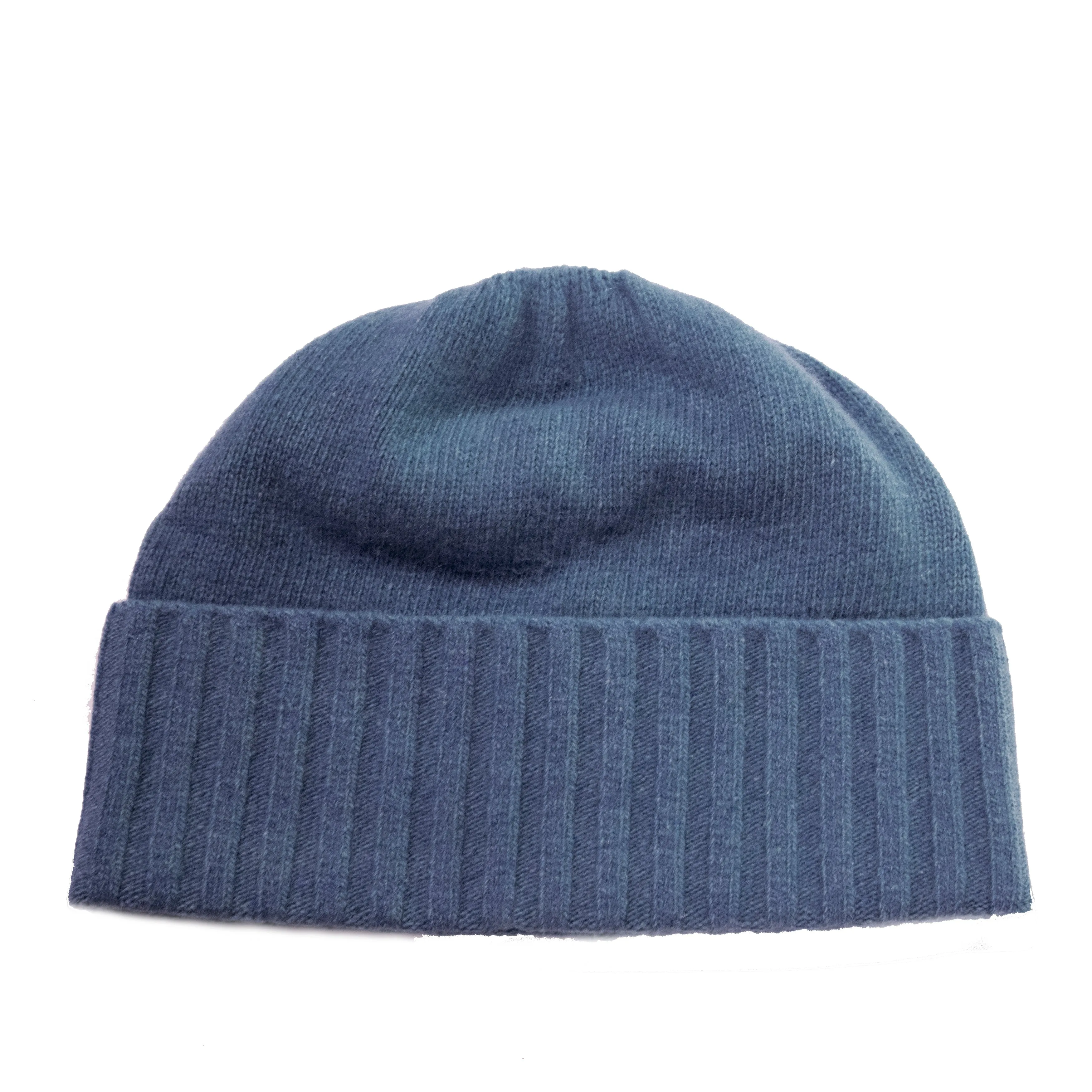 CASHMERE BEANIE WITH FOLDED CUFF