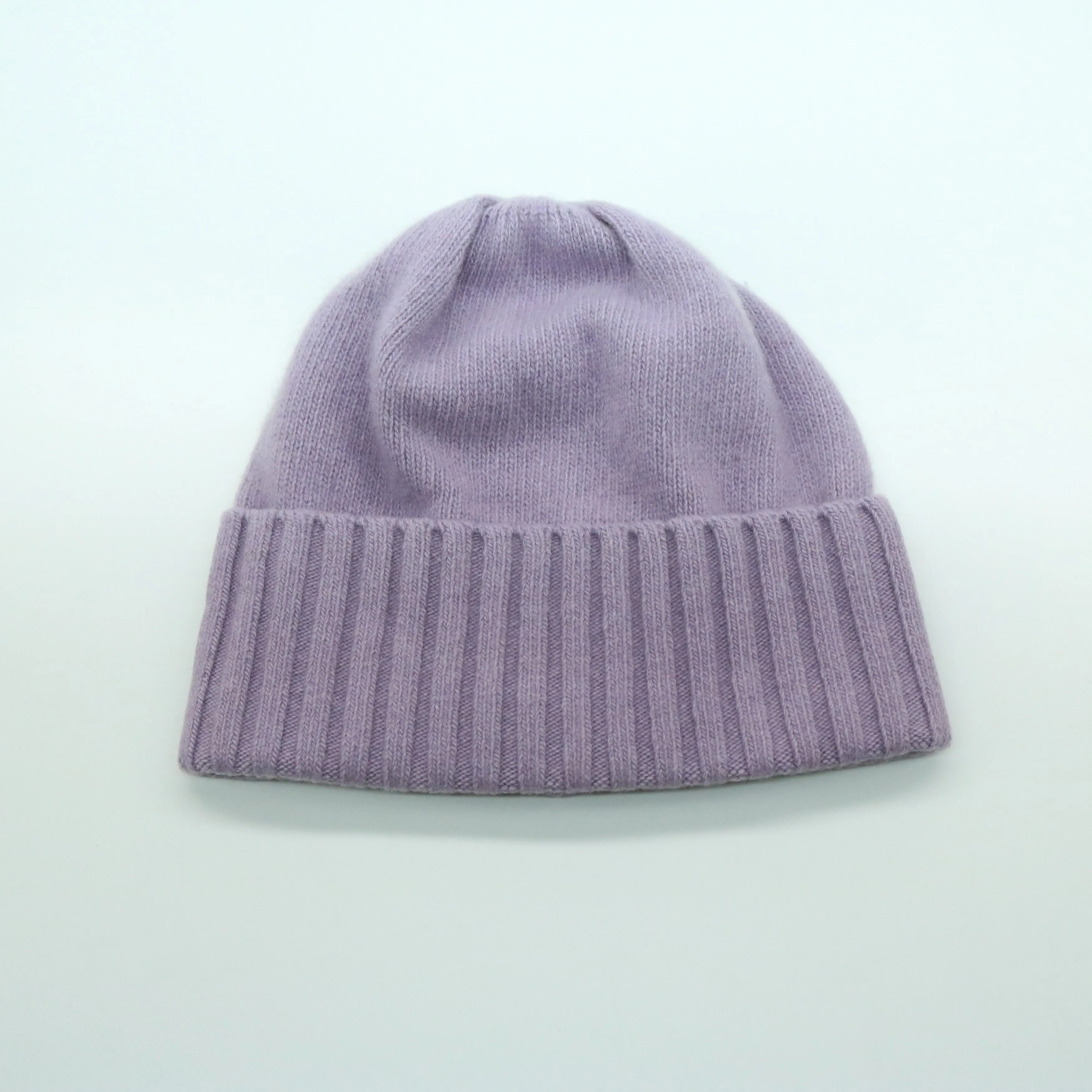 CASHMERE BEANIE WITH FOLDED CUFF