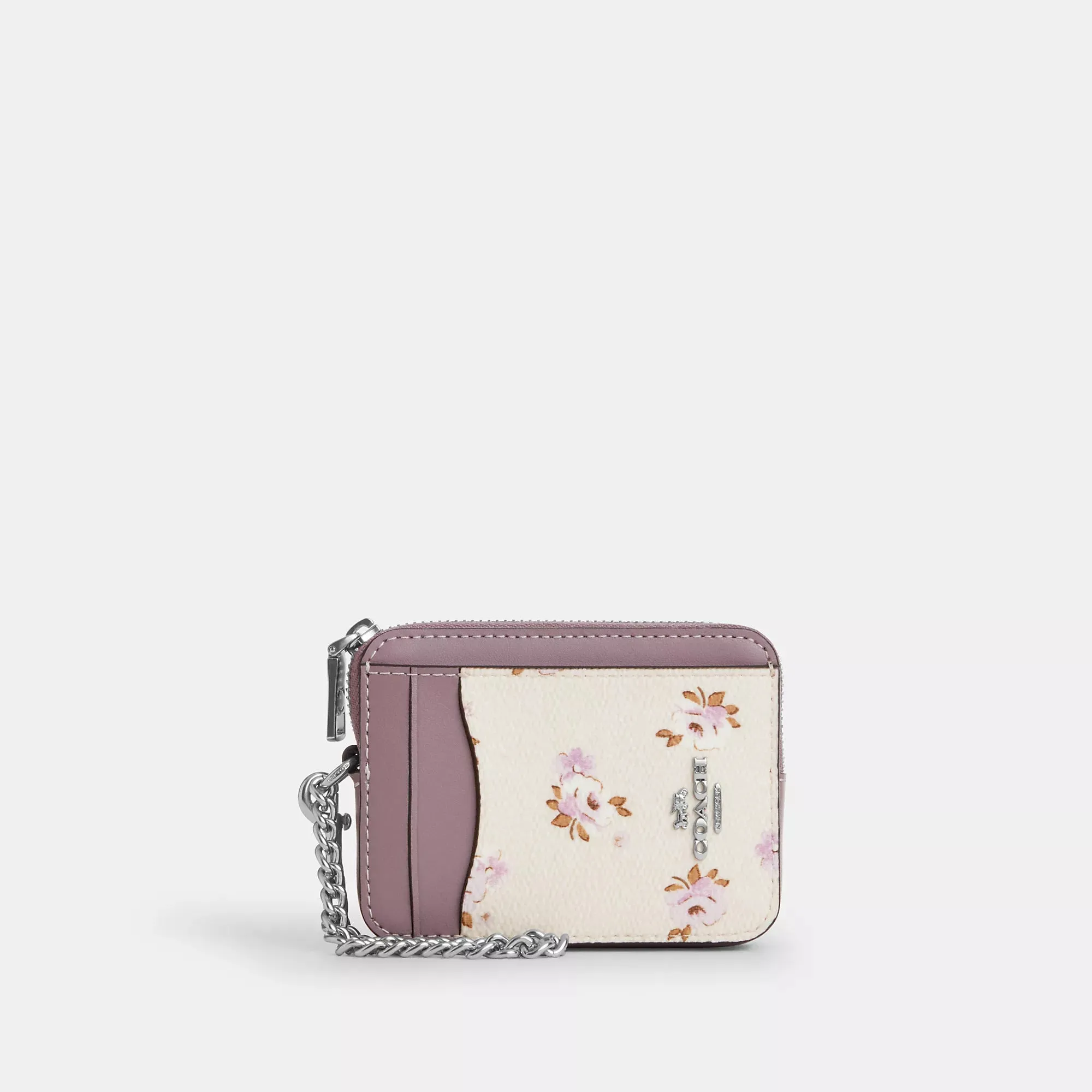 Coach Outlet Zip Card Case With Floral Print