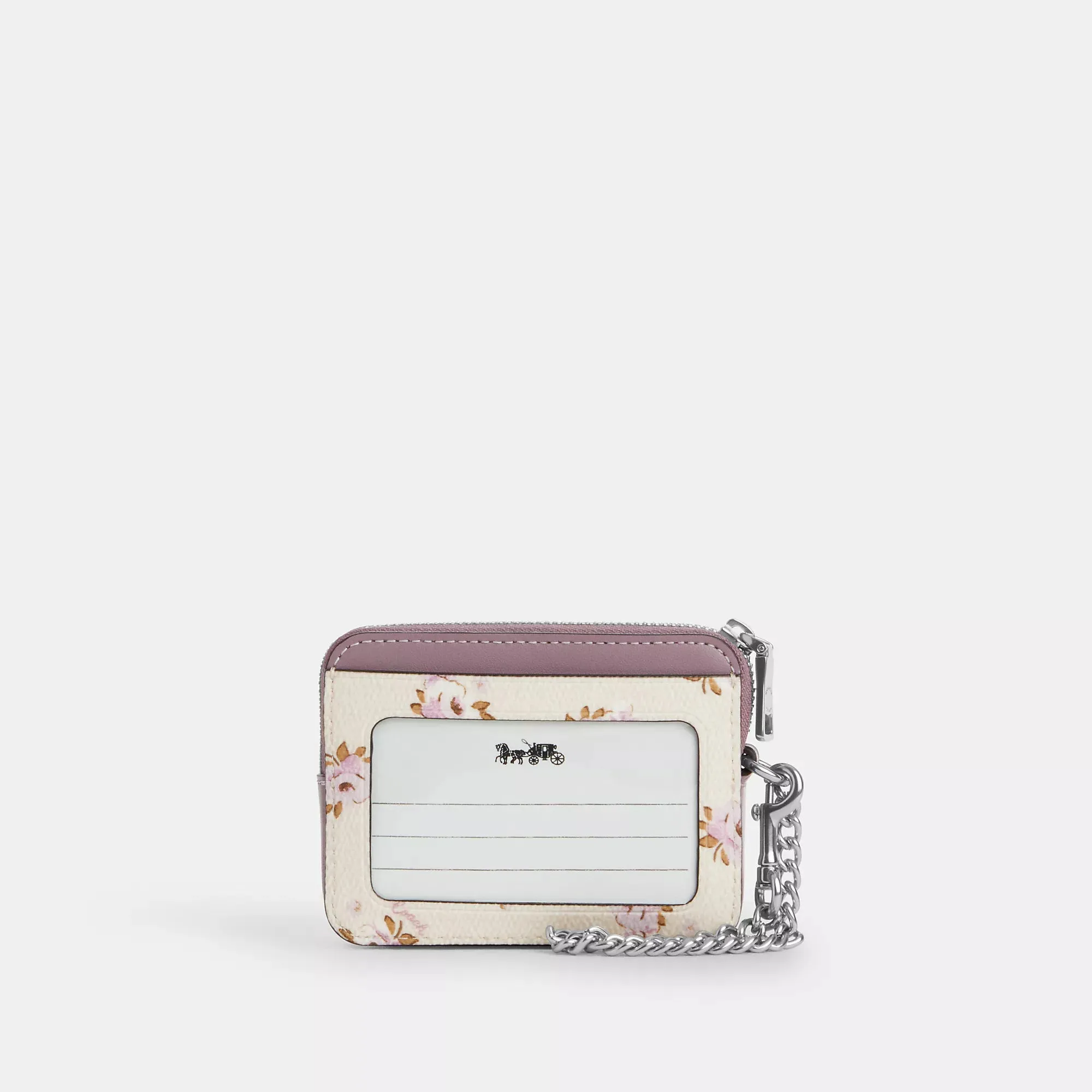 Coach Outlet Zip Card Case With Floral Print