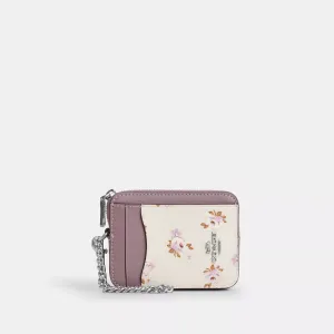 Coach Outlet Zip Card Case With Floral Print