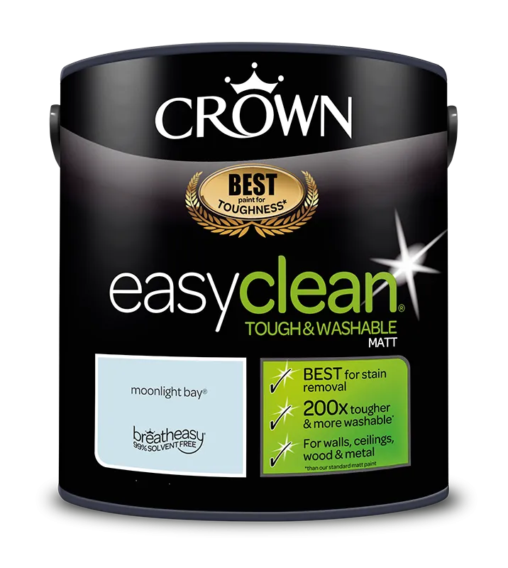 Crown Paints easyclean Matt Emulsion Paint - Blues