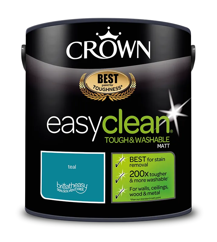 Crown Paints easyclean Matt Emulsion Paint - Blues