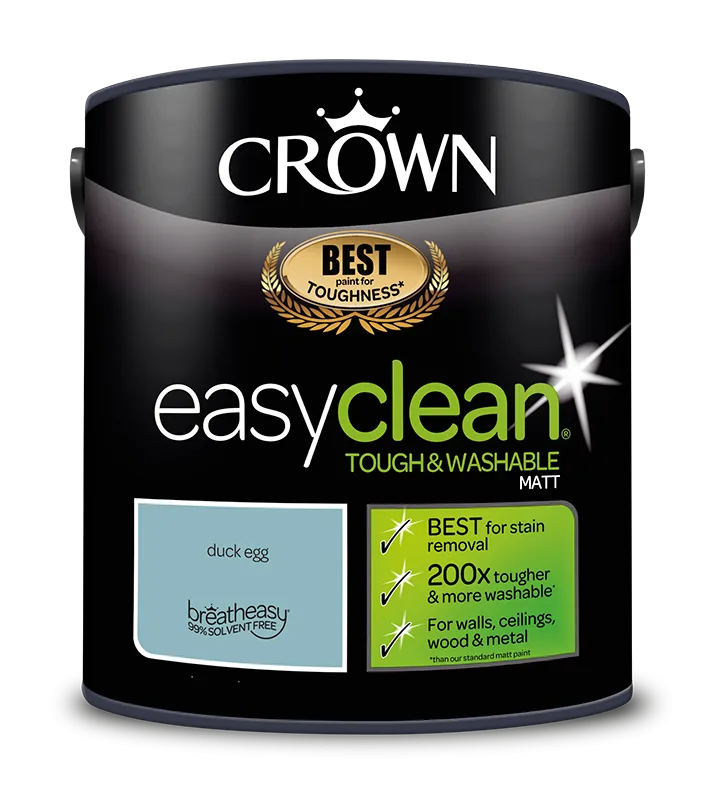 Crown Paints easyclean Matt Emulsion Paint - Blues