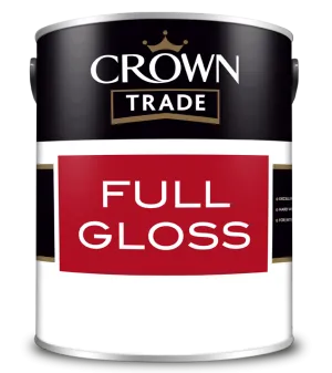 Crown Paints Full Gloss Black Paint 1L