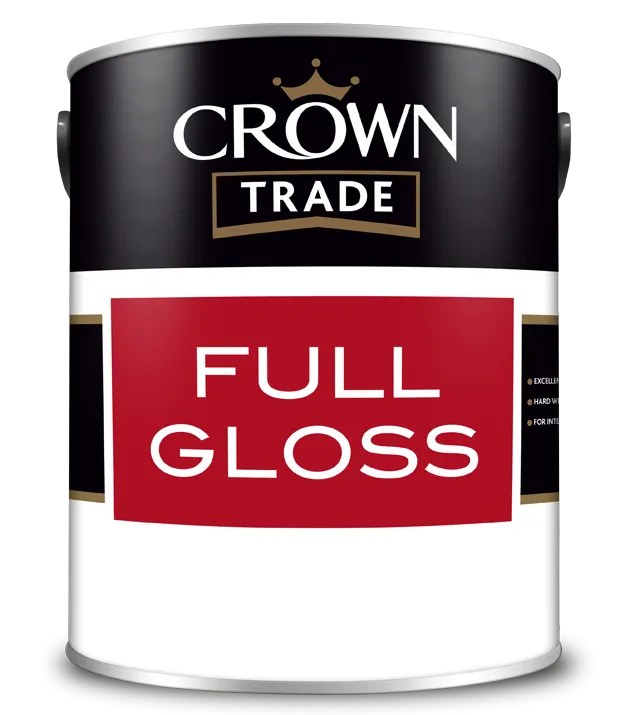Crown Paints Full Gloss Black Paint 1L