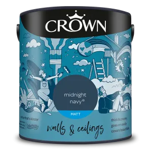 Crown Paints Walls & Ceilings Matt Emulsion Paint - Blues