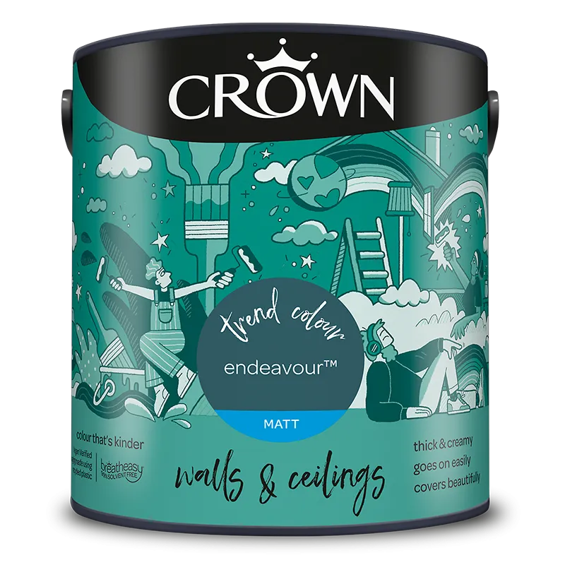 Crown Paints Walls & Ceilings Matt Emulsion Paint - Greens