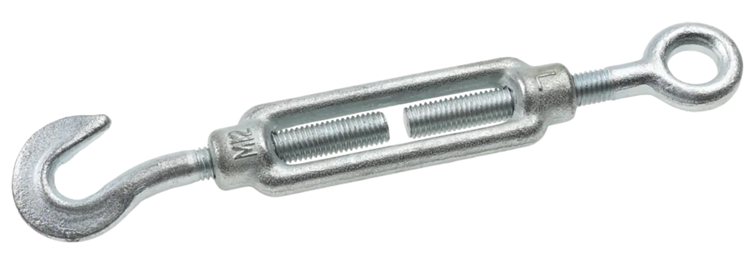Deacon Electro Galvanized Straining Screw Hook & Eye M12 x 120