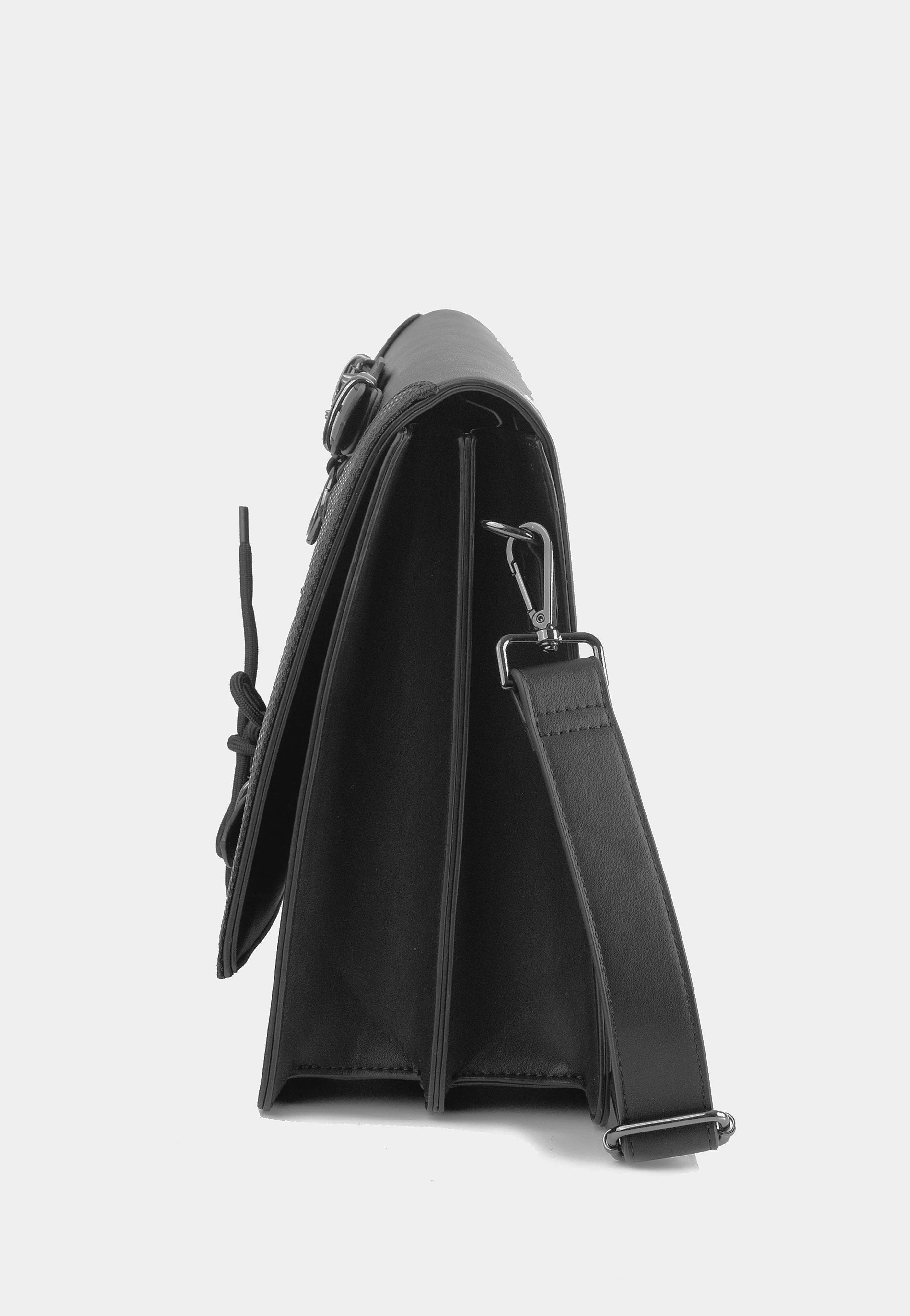 DemoniaCult - Faux Leather Large Crossbody Black - Messenger Bag