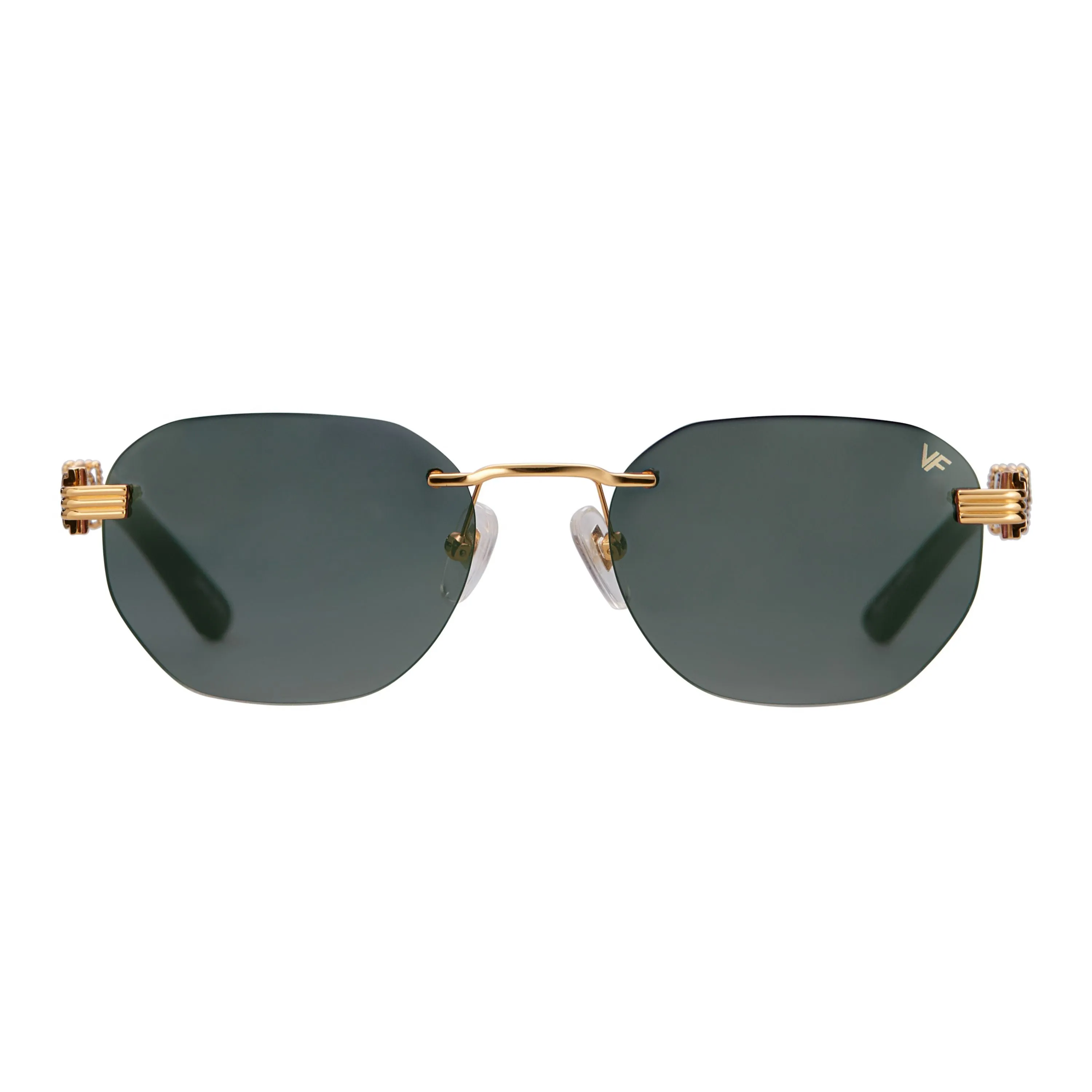 Detroit Player Buffs Rimless Black Buffalo Horn 24KT Gold