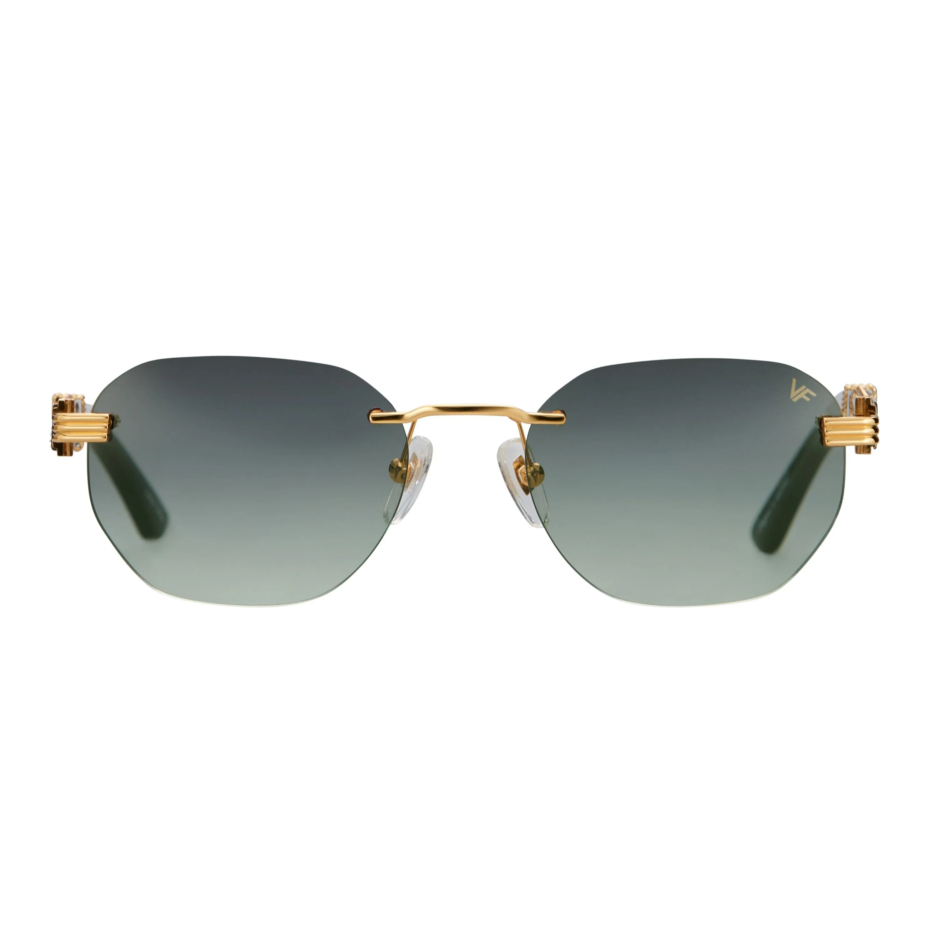 Detroit Player Buffs Rimless Black Buffalo Horn 24KT Gold