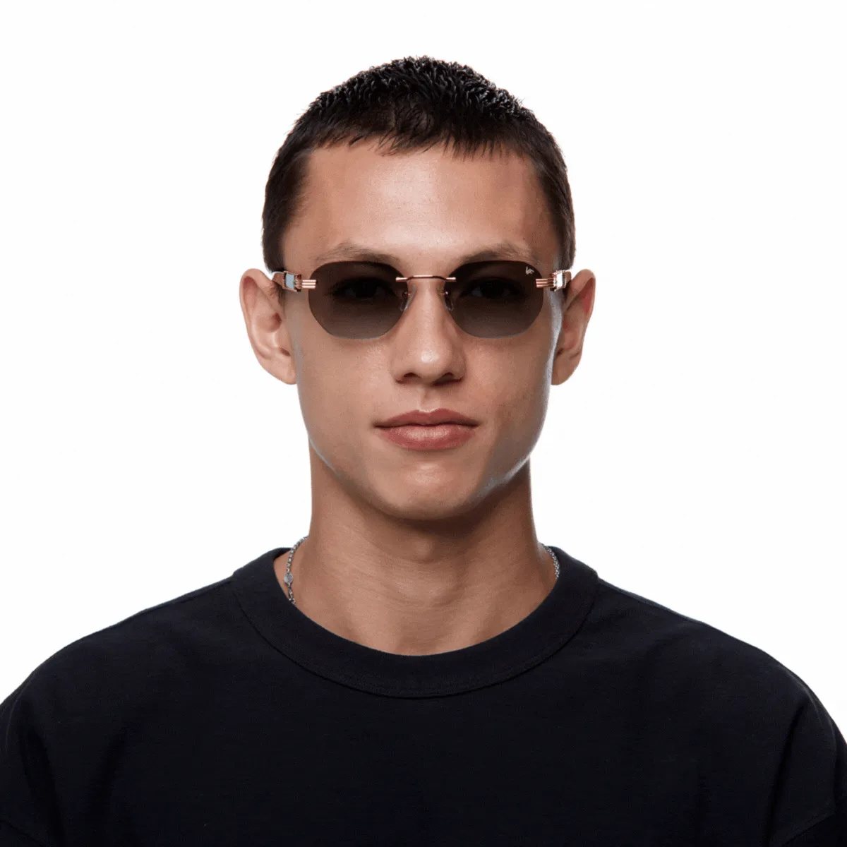 Detroit Player Buffs Rimless Black Buffalo Horn 24KT Gold