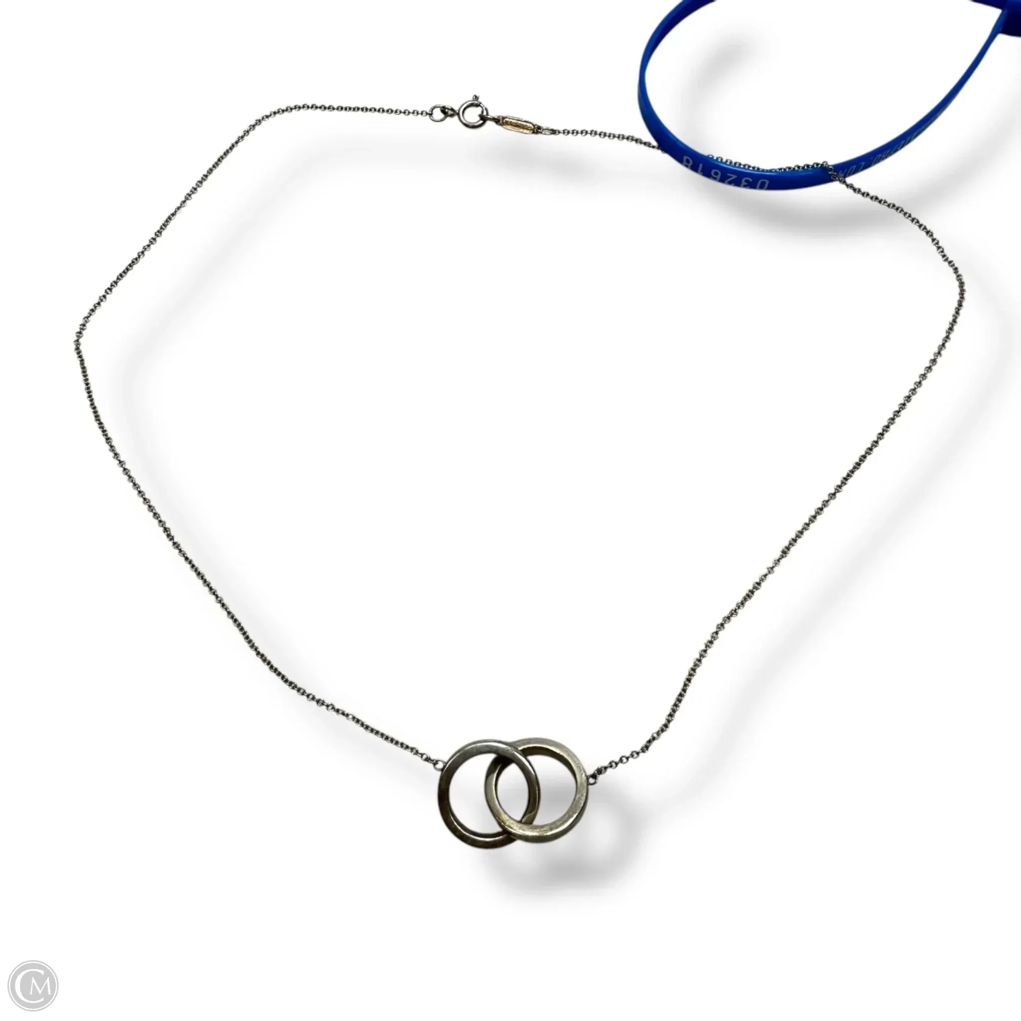 Double loop Sterling silver Necklace Luxury Designer By Tiffany And Company