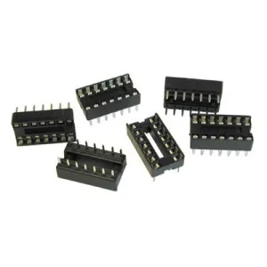 Dual Wipe IC Socket - 14 Pin, Pkg/6 (ICS-14-6)