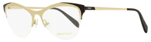 Emilio Pucci Women's Oval Eyeglasses EP5073 028 Gold/White 53mm
