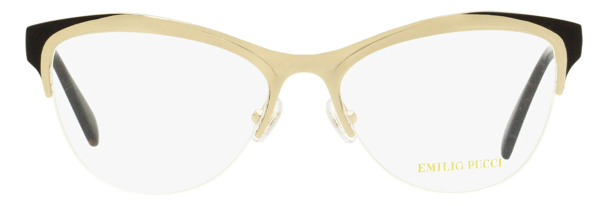 Emilio Pucci Women's Oval Eyeglasses EP5073 028 Gold/White 53mm