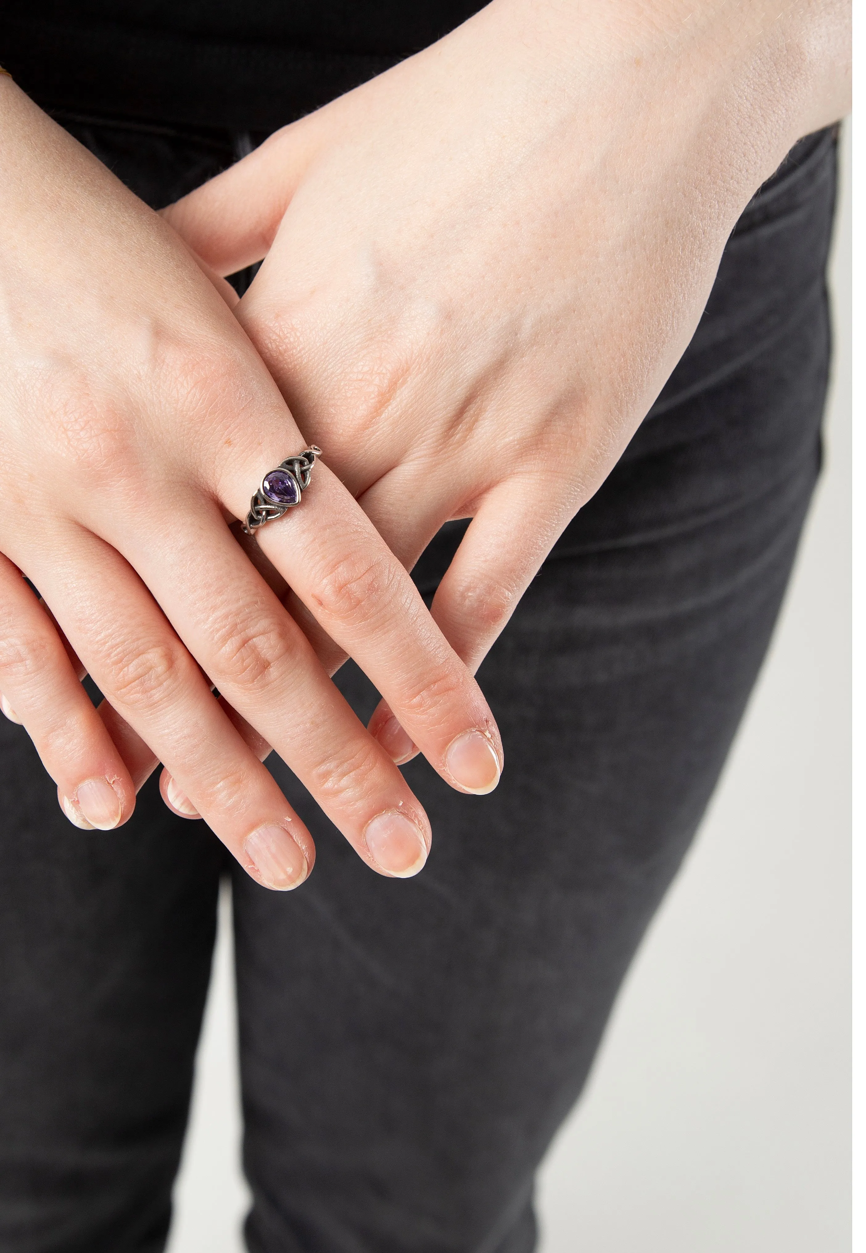etNox - Celtic Drop Silver/Purple - Ring