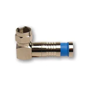 F-Type SealSmart Coaxial Compression Connectors, Right Angle - RG6, Pkg/3 (PLT-18008)