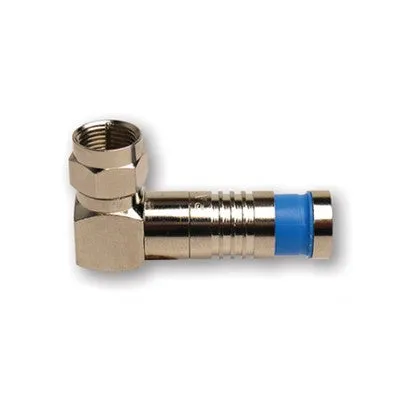 F-Type SealSmart Coaxial Compression Connectors, Right Angle - RG6, Pkg/3 (PLT-18008)