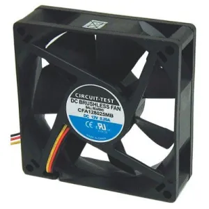 Fan 12VDC, 80mm x 25mm, 37 CFM, Ball Bearing (CFA128025MB)