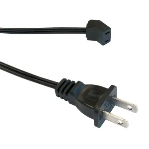 Fan Power Cord - 45AngledFan Terminal Receptacle to AC Plug, 72" (CFC-A72P)